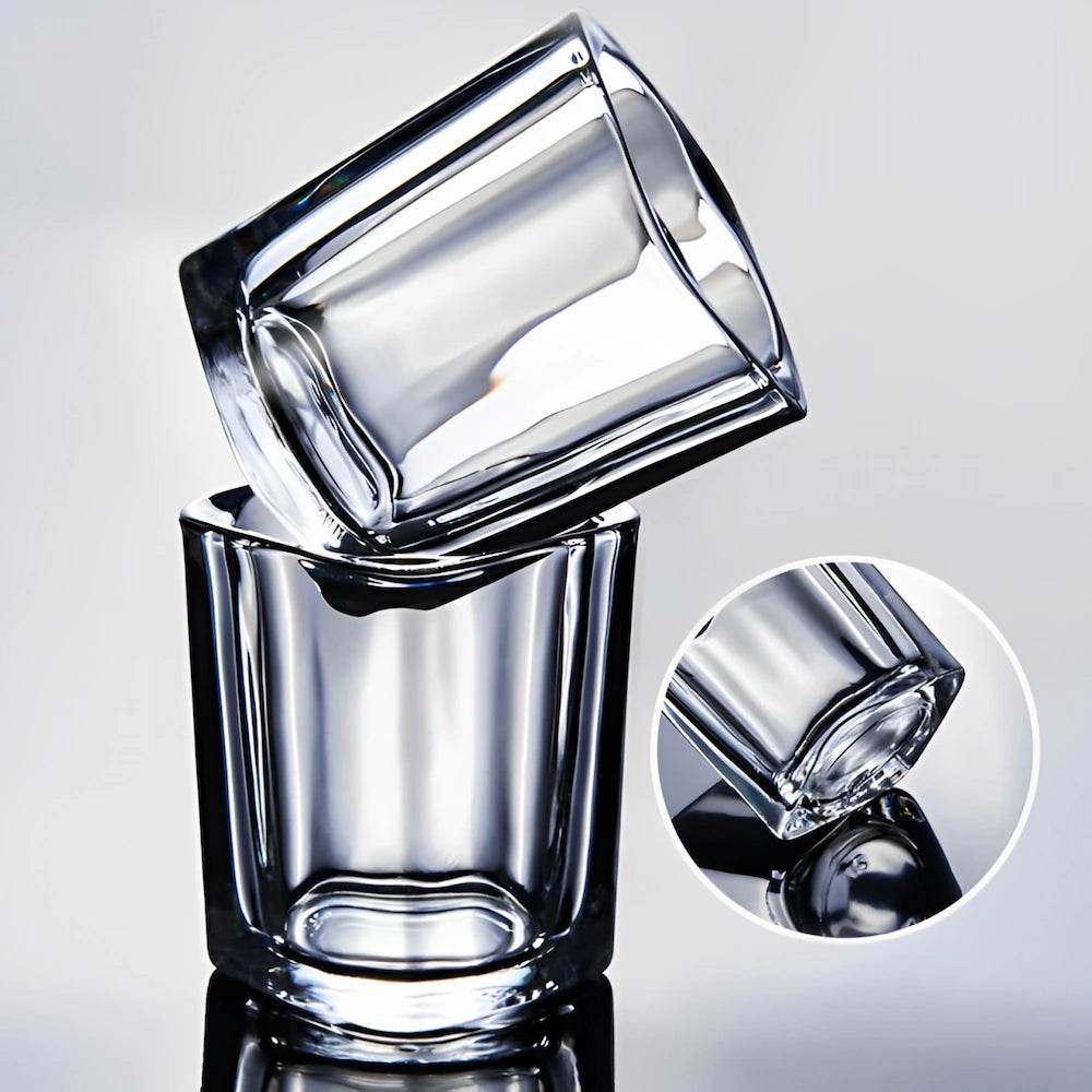 6 Copos de Whisky e Tequila Quadrados - Vidro Grosso Premium | Haustter