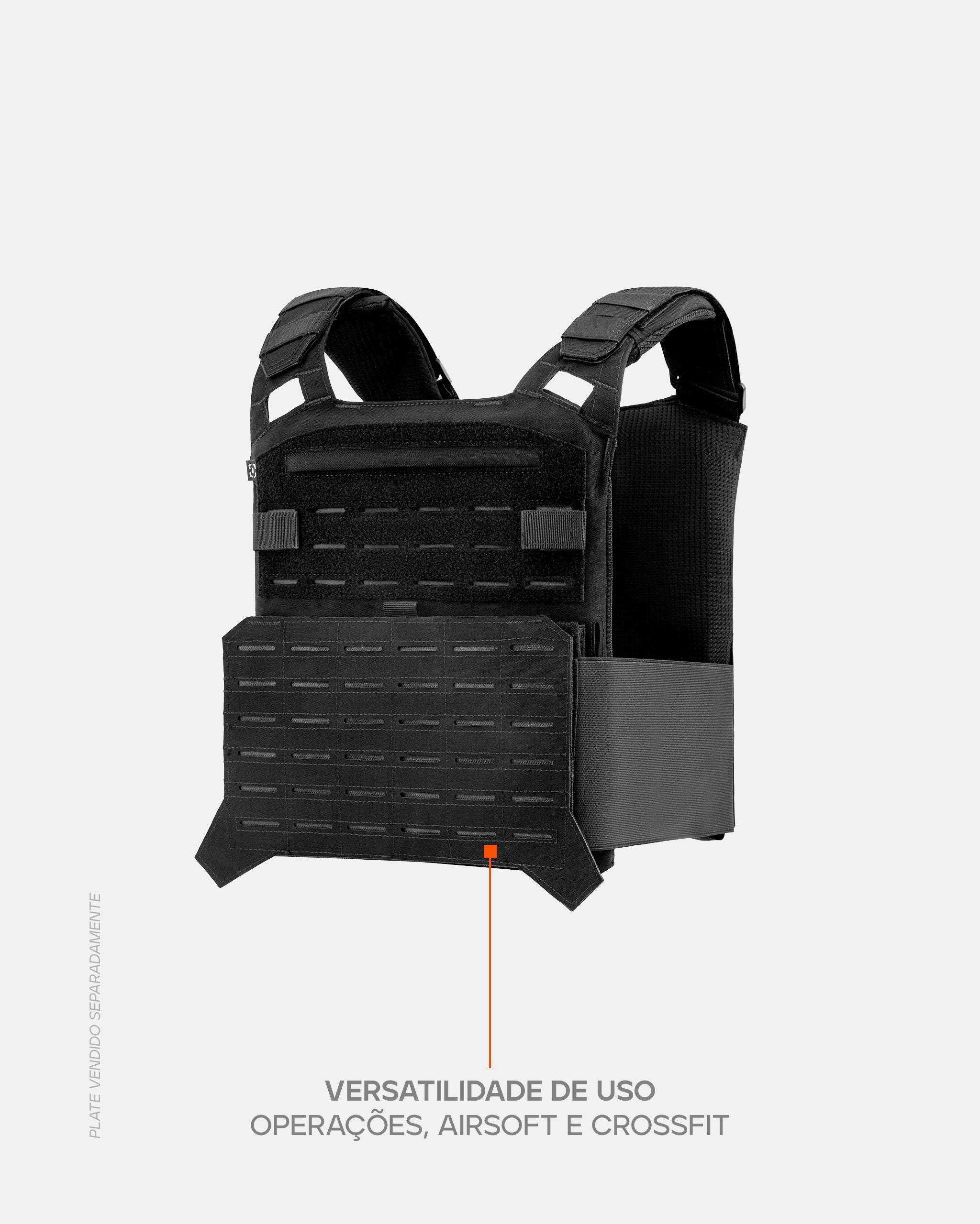 Cinta Elástica para Plate Carrier Ares - Preta