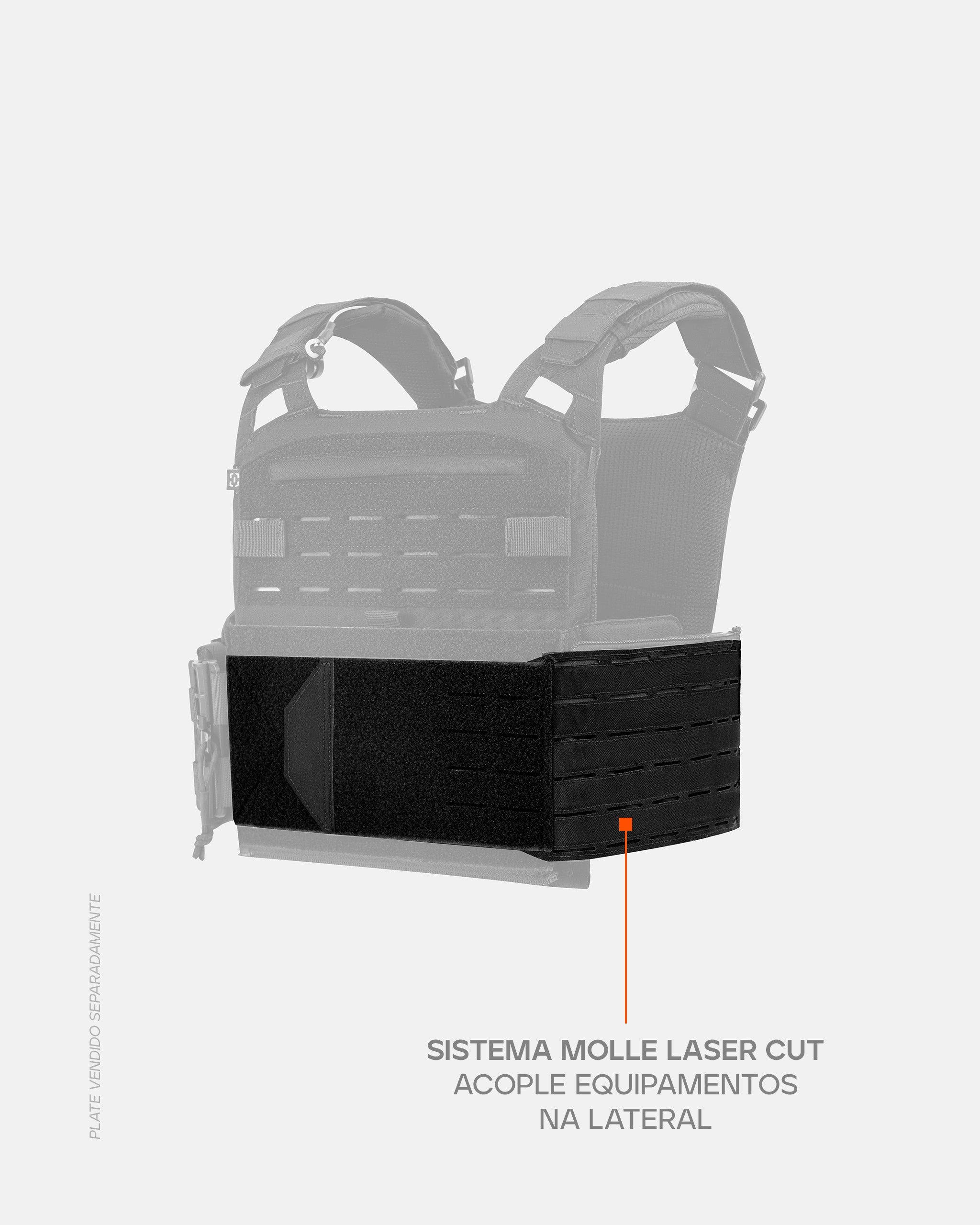 Cinta Modular com Bolso para Plate Carrier Ares - Preta