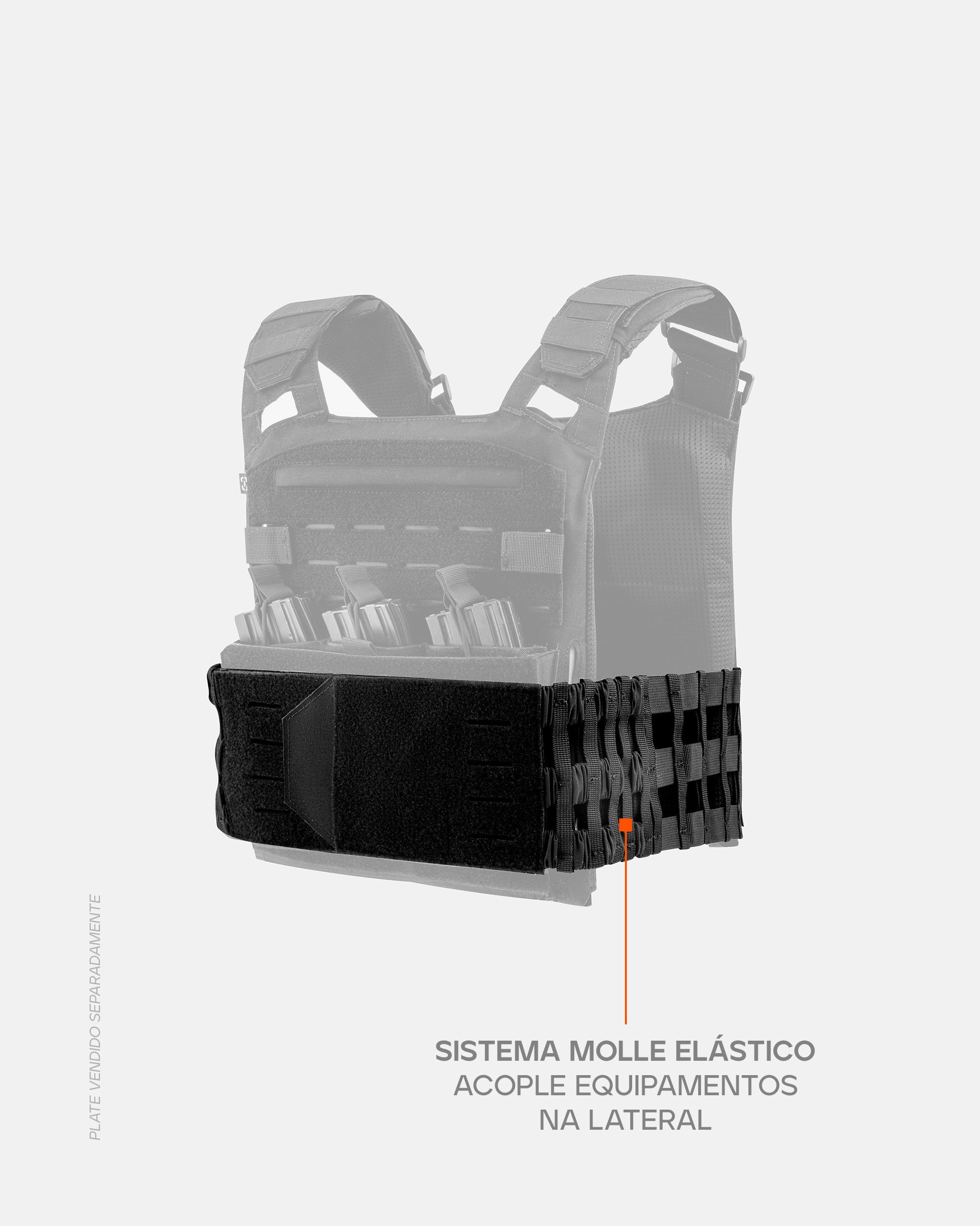 Cinta Modular Elástica para Plate Carrier Ares - Preta