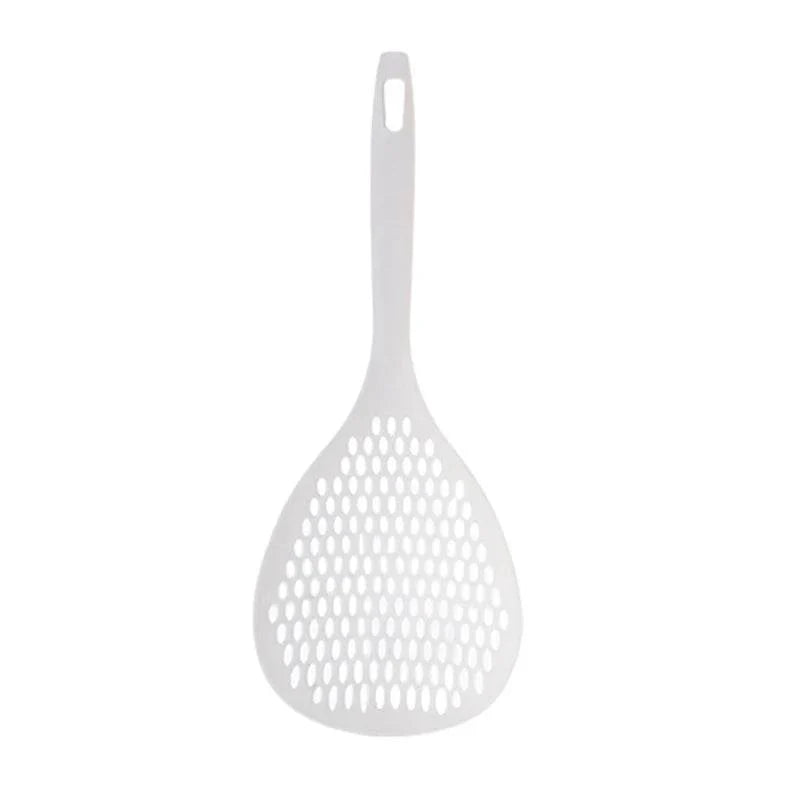 Colher Coadora de Cozinha com Cabo Longo e Redonda, Colher Resistente ao Calor para Macarrão e Bolinhos, Coador Grande Doméstico - Haustter