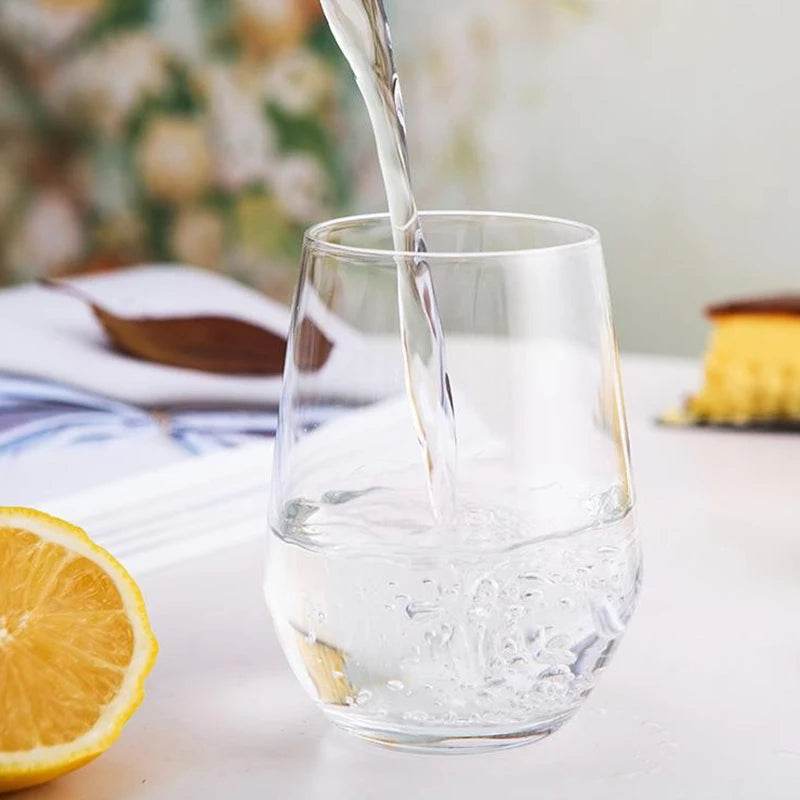 Conjunto de 2 Copos Transparentes 375ml com Formato Oval - Haustter