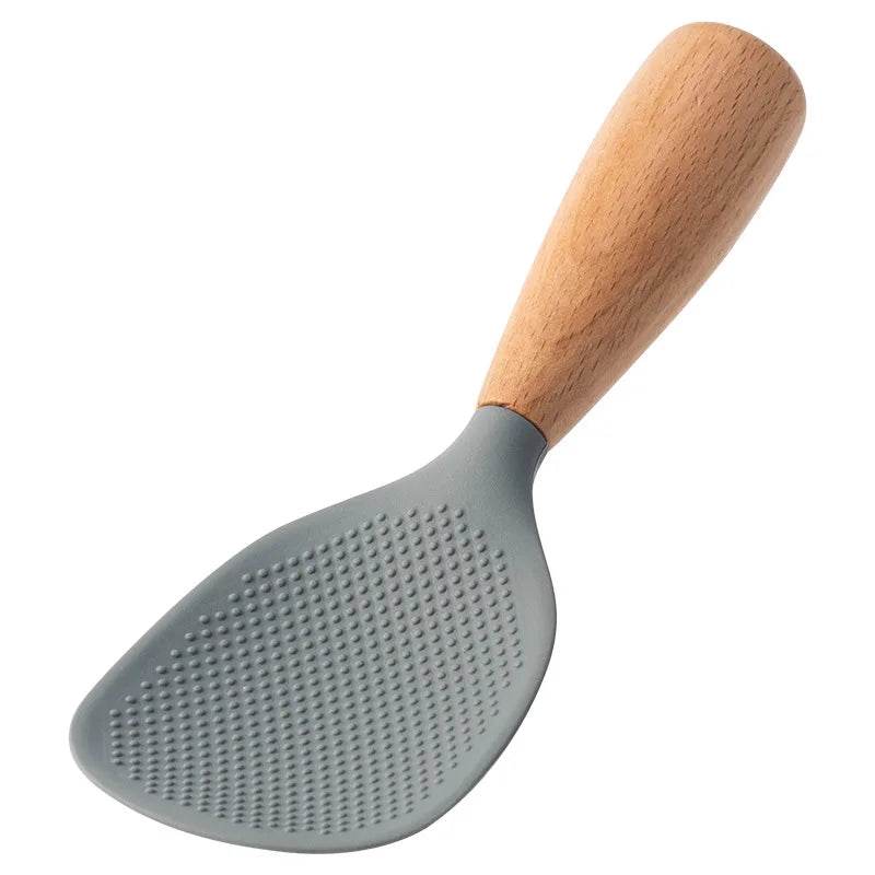 Colher de Silicone para Arroz com Cabo de Madeira para Panelas Antiaderentes | Haustter