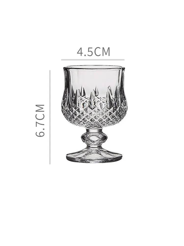 4 Taças Vintage de Vidro para Bebidas Destiladas, Conjunto - Haustter