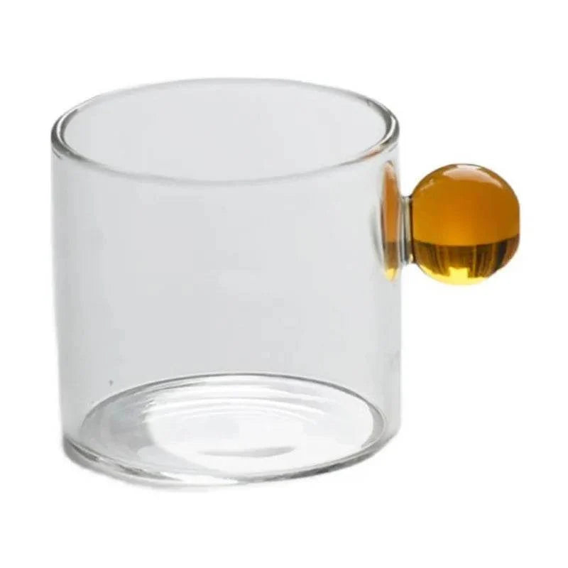 Copo para Espresso em Vidro Borossilicato com Alça Esfera 100ml