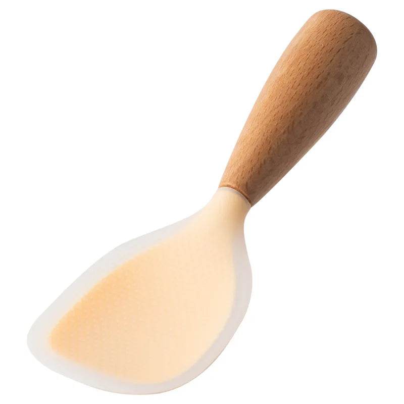 Colher de Silicone para Arroz com Cabo de Madeira para Panelas Antiaderentes | Haustter