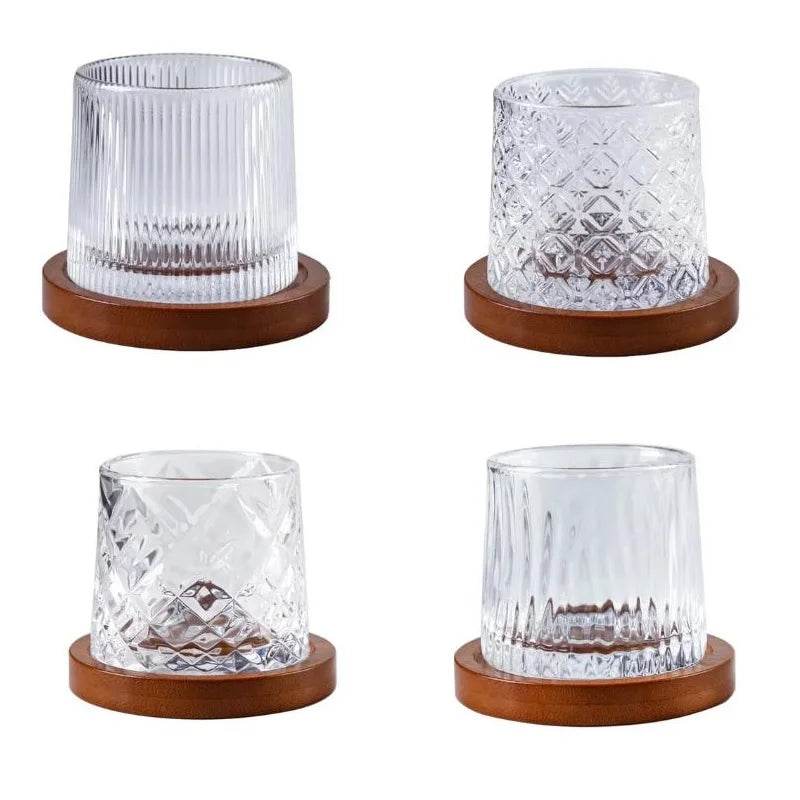 Copo de Whisky Rotativo com Base - Haustter