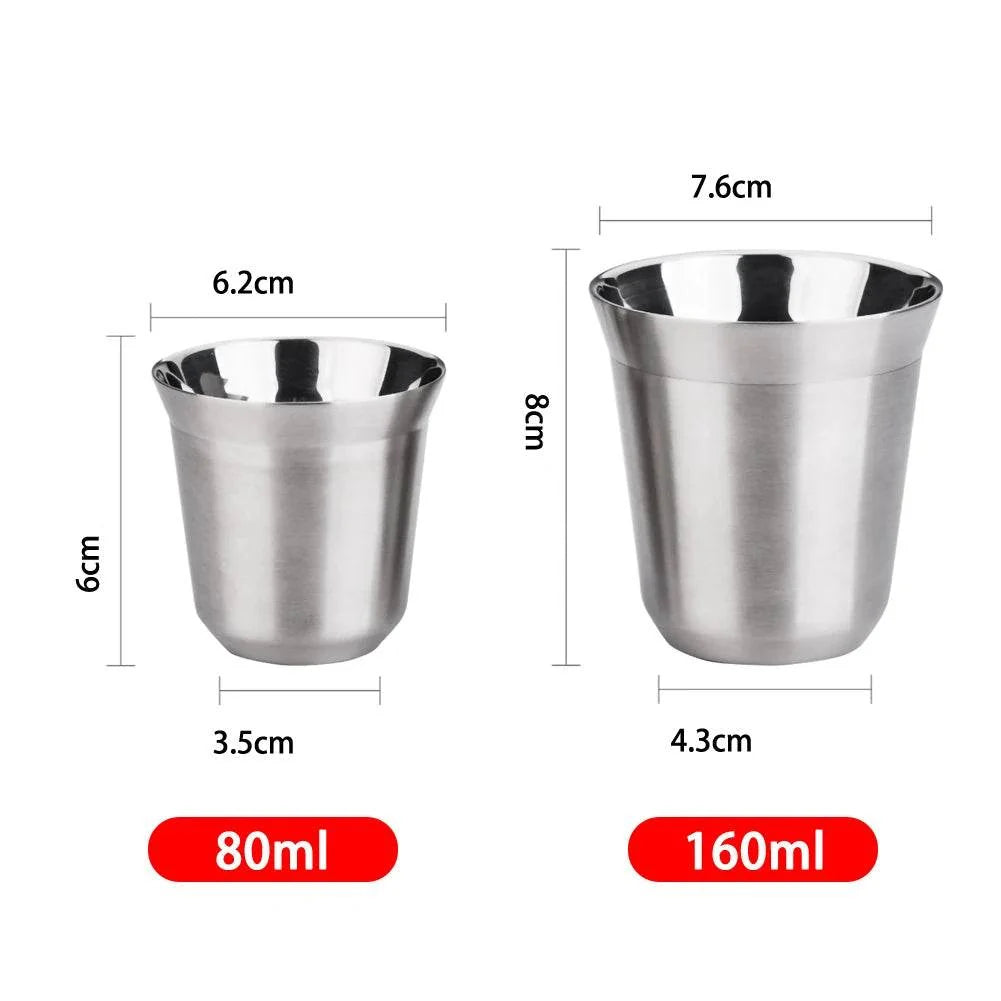 Copo de Café de Aço Inoxidável de Parede Dupla - Haustter