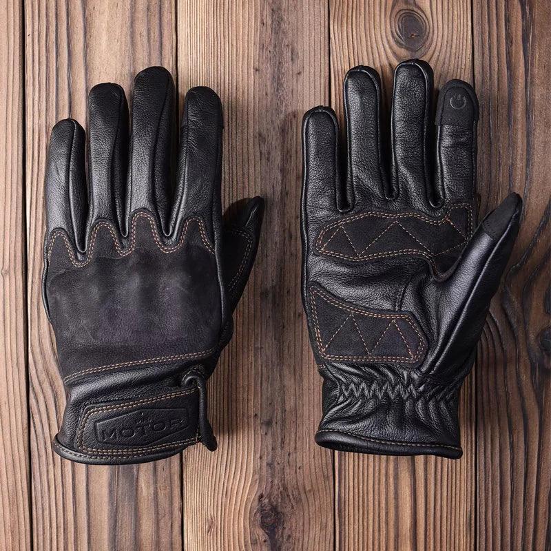 Luvas Retro Motor Couro