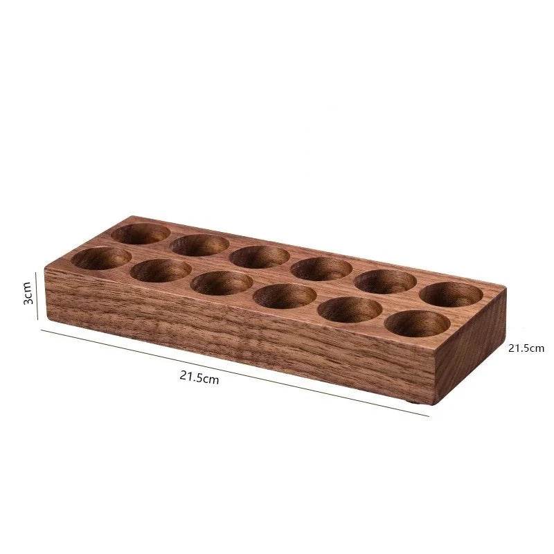 Frascos de Grãos de Café e Temperos com Estante de Nogueira - Haustter
