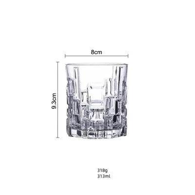 Copo de Vidro com Design Geométrico para Whisky ou Água - Haustter