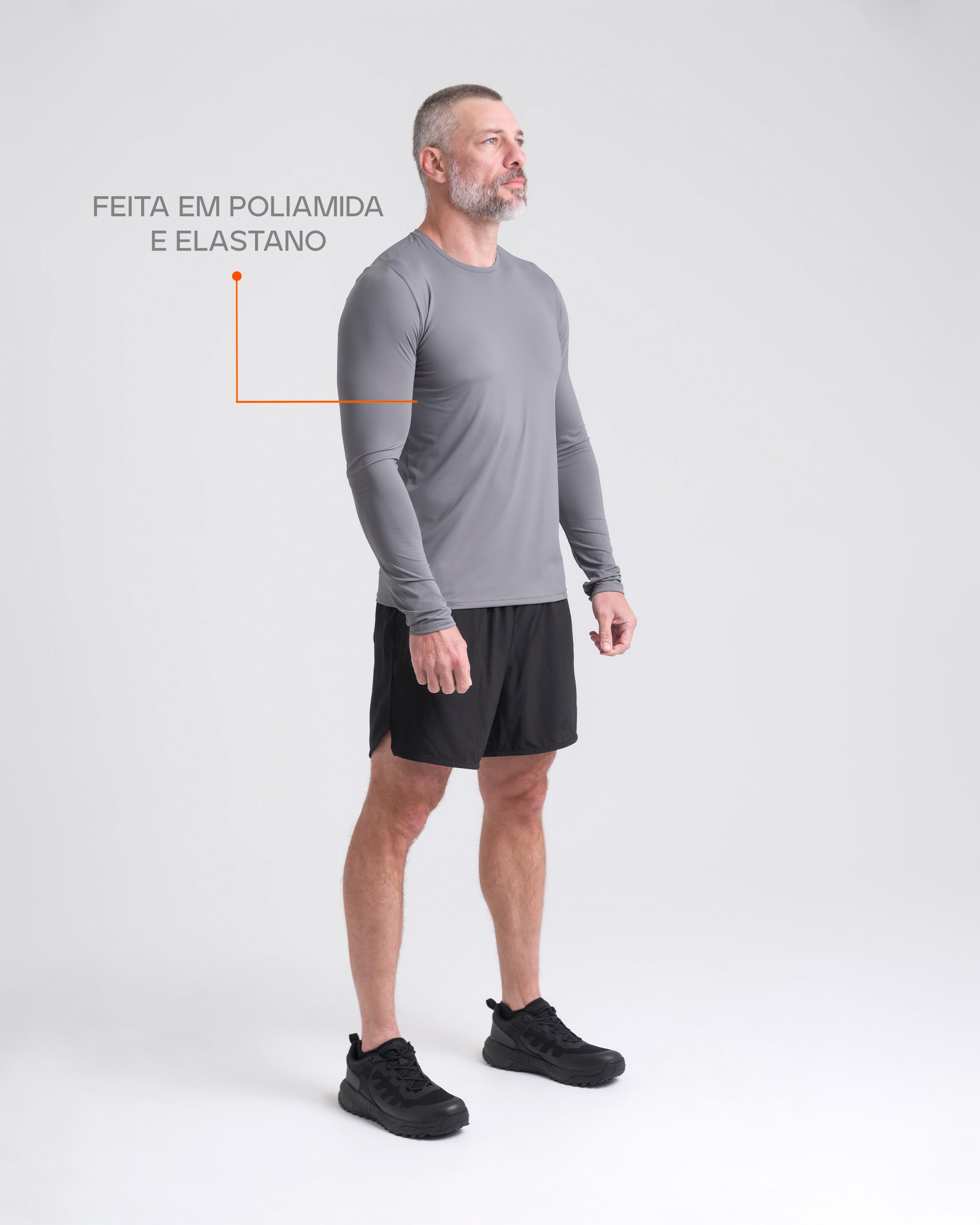 Blusa Segunda Pele Shade Masculina - Cinza