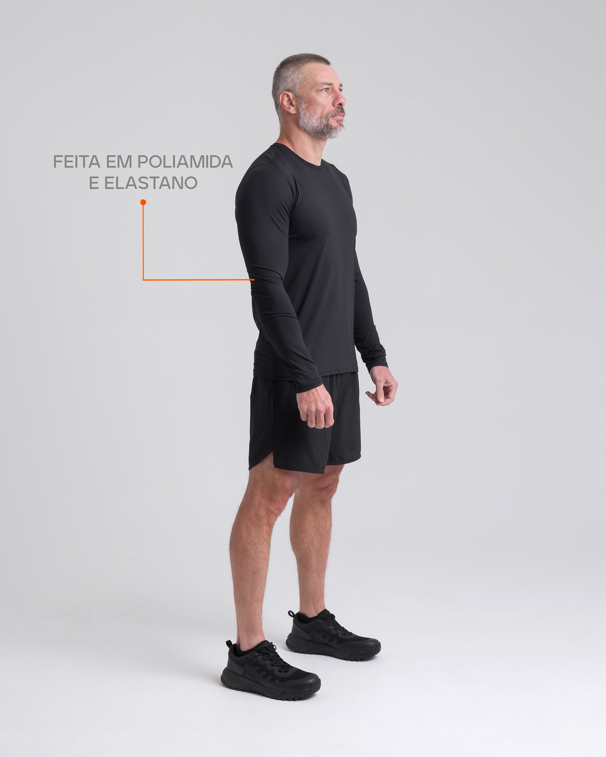 Blusa Segunda Pele Shade Masculina - Preta