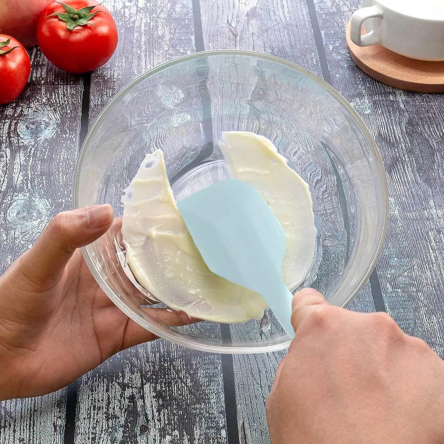 5 Espátulas de Silicone e 1 Pincel, conjunto - Haustter