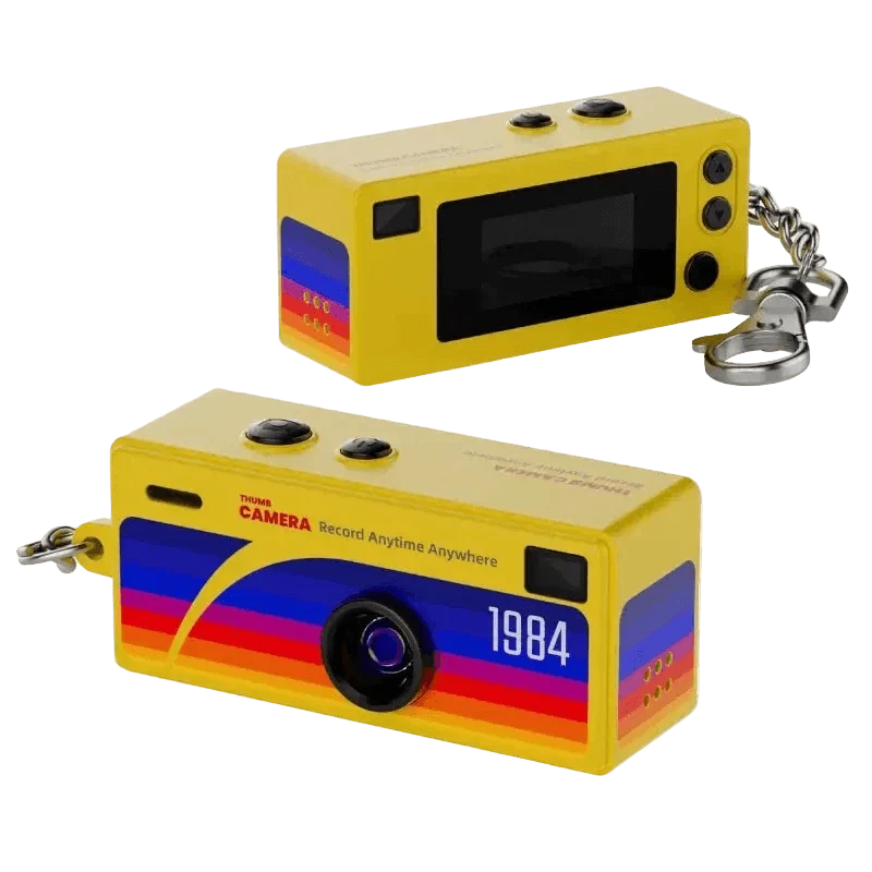 Mini Câmera Vintage 1984 – Chaveiro Retro