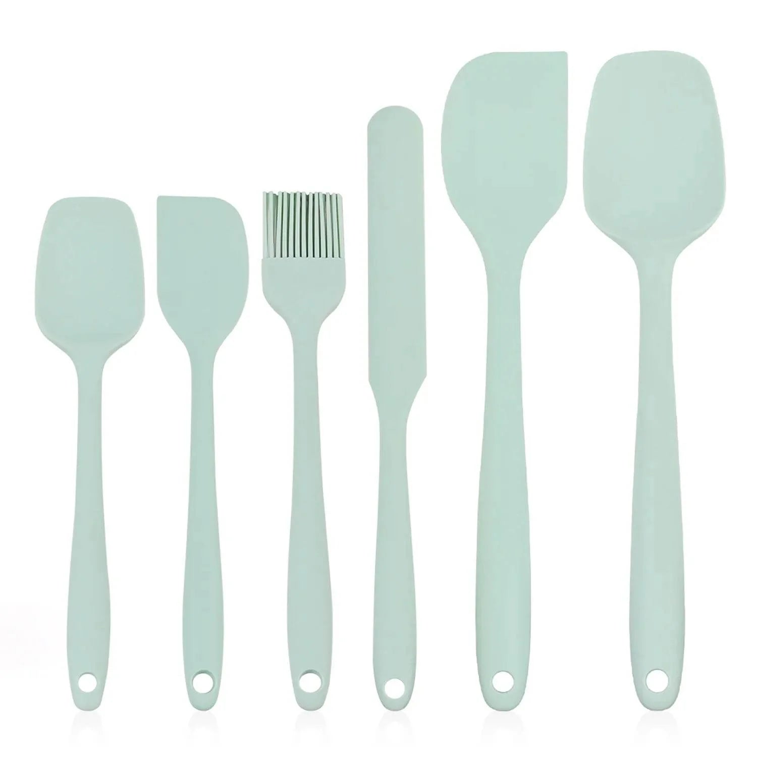 5 Espátulas de Silicone e 1 Pincel, conjunto - Haustter