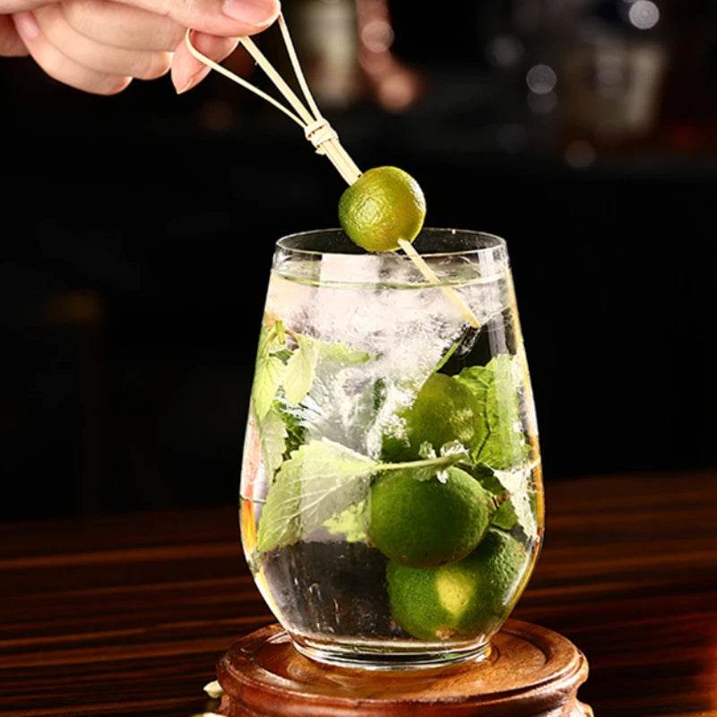 Conjunto de 2 Copos Transparentes 375ml com Formato Oval - Haustter