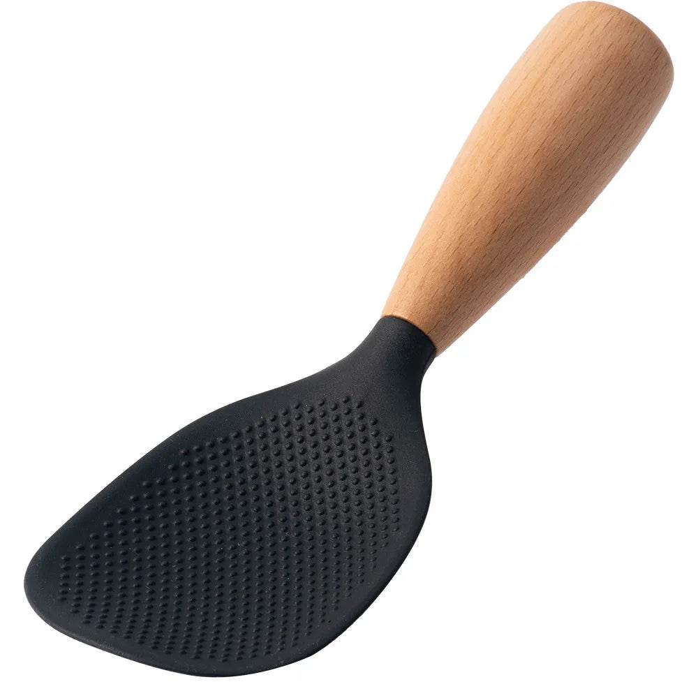 Colher de Silicone para Arroz com Cabo de Madeira para Panelas Antiaderentes | Haustter