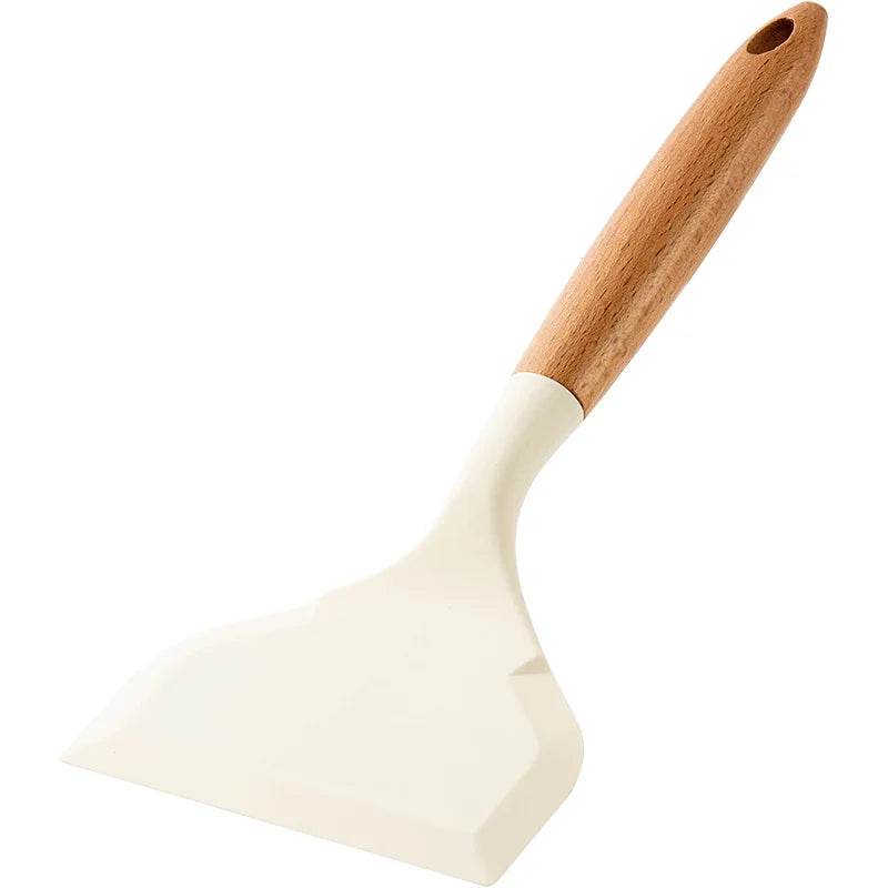 Espátula de Silicone com Cabo de Madeira - Haustter