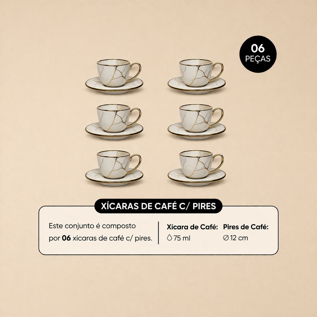 Xícaras em Porcelana | Elegância para Cada Momento - Home Royal
