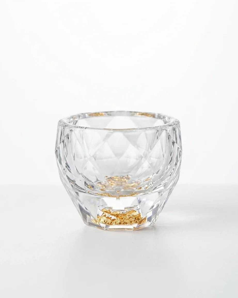 Copo Crystal Nobre 50ml – Talhado como Diamante e Fragmentos Dourados | Haustter