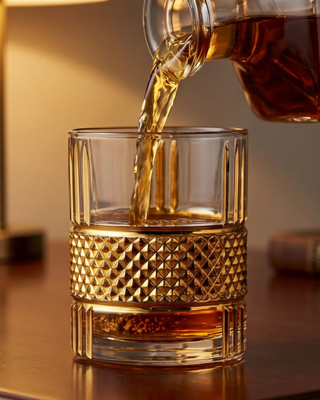 Copo de Whiskey Europeu Luxo Dourado
