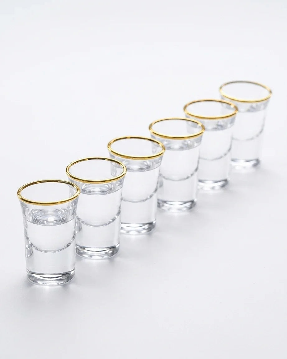 Copos para Bebidas Espirituosas com Borda Dourada | Haustter