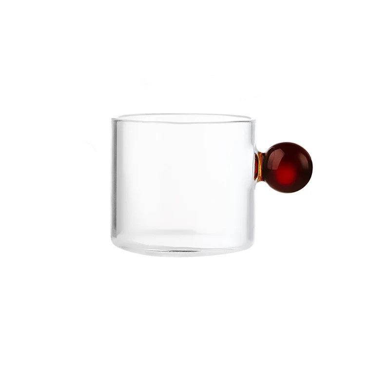 Copo para Espresso em Vidro Borossilicato com Alça Esfera 100ml