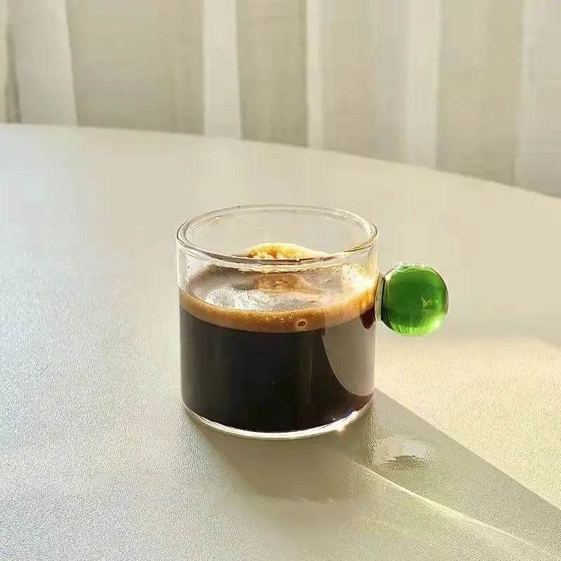 Copo para Espresso em Vidro Borossilicato com Alça Esfera 100ml