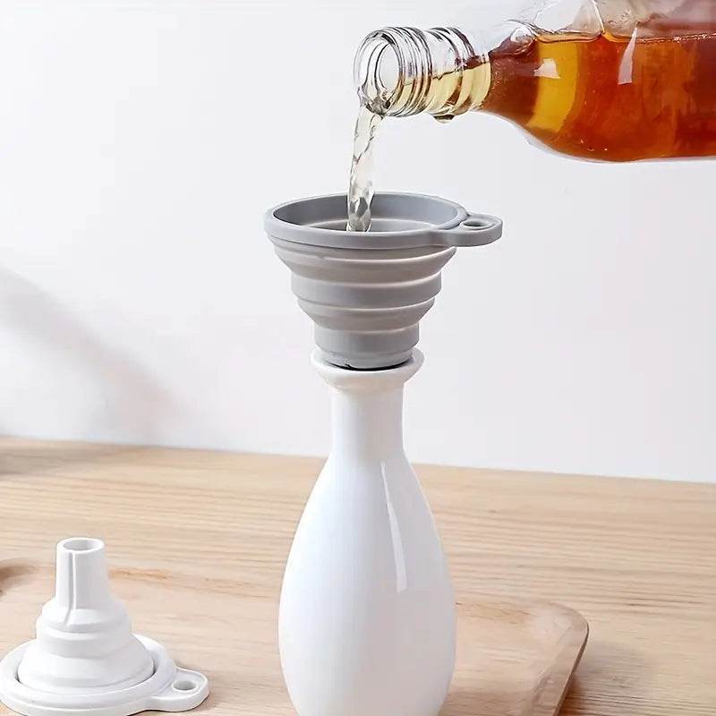 Funil Dobrável de Silicone para Cozinha - Economize Espaço e Evite Sujeira | Haustter