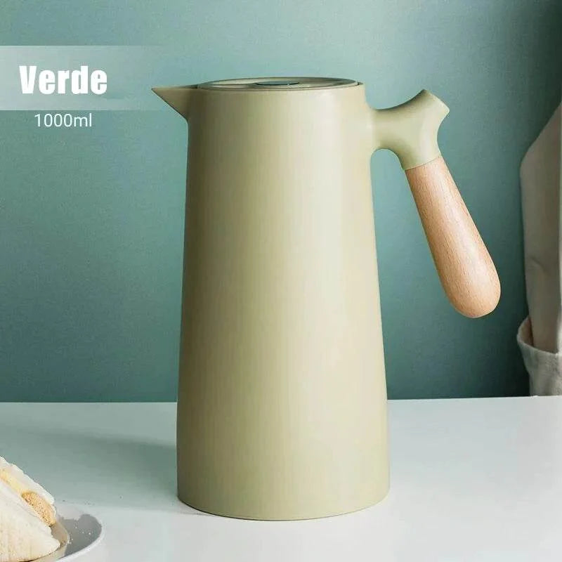 Garrafa Térmica de Grande Capacidade Estilo Nórdico com Bule Removível 1000ml - Haustter