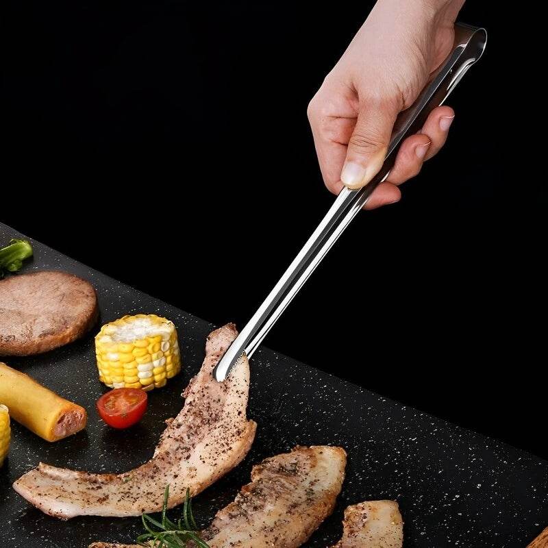 Pinça de Churrasco Longa em Aço Inoxidável para Alimentos | Haustter