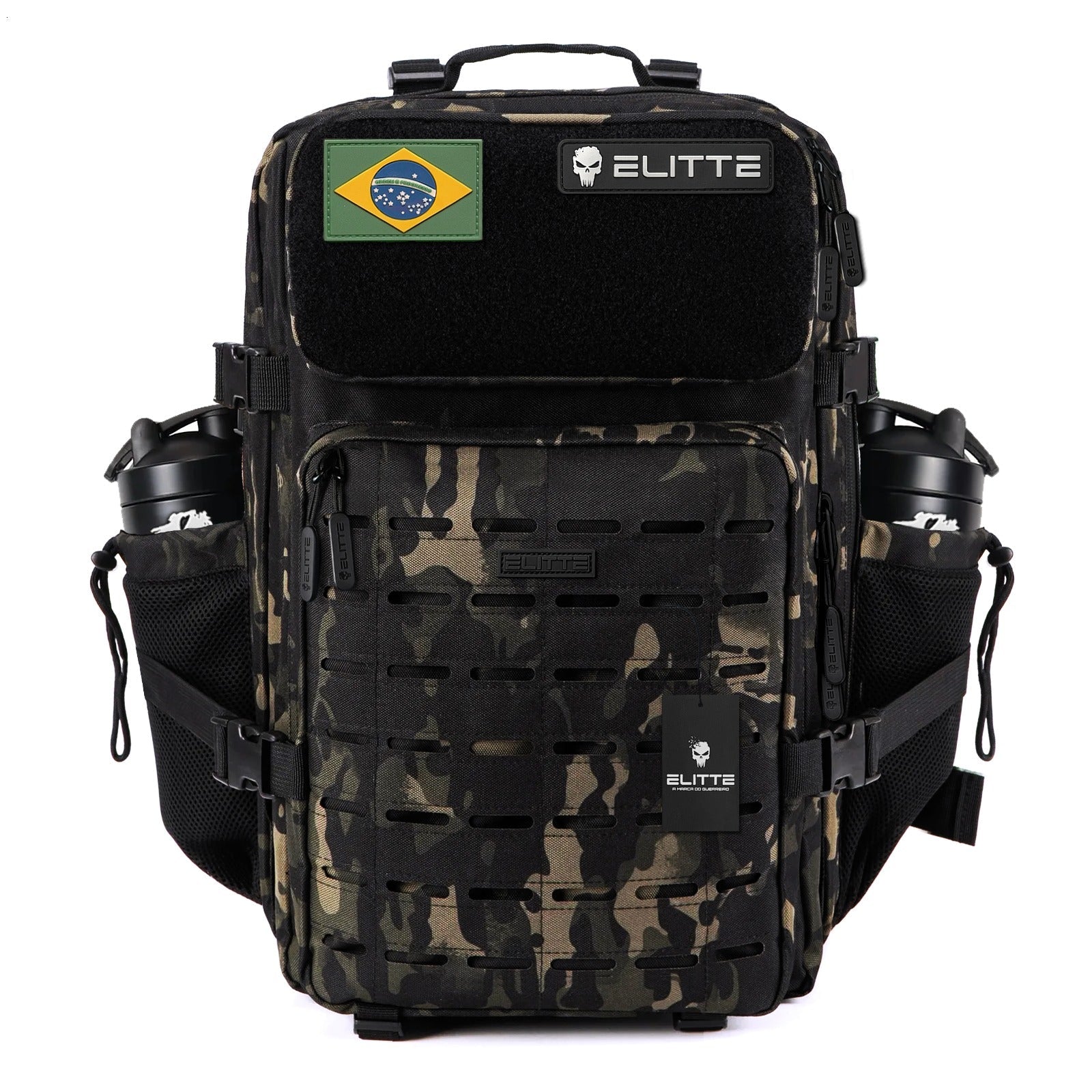 Mochila Elitte Outdoor (50L) - Preta Camuflada