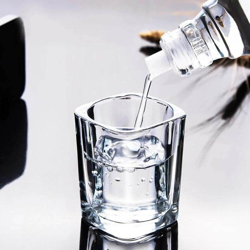 6 Copos de Whisky e Tequila Quadrados - Vidro Grosso Premium | Haustter