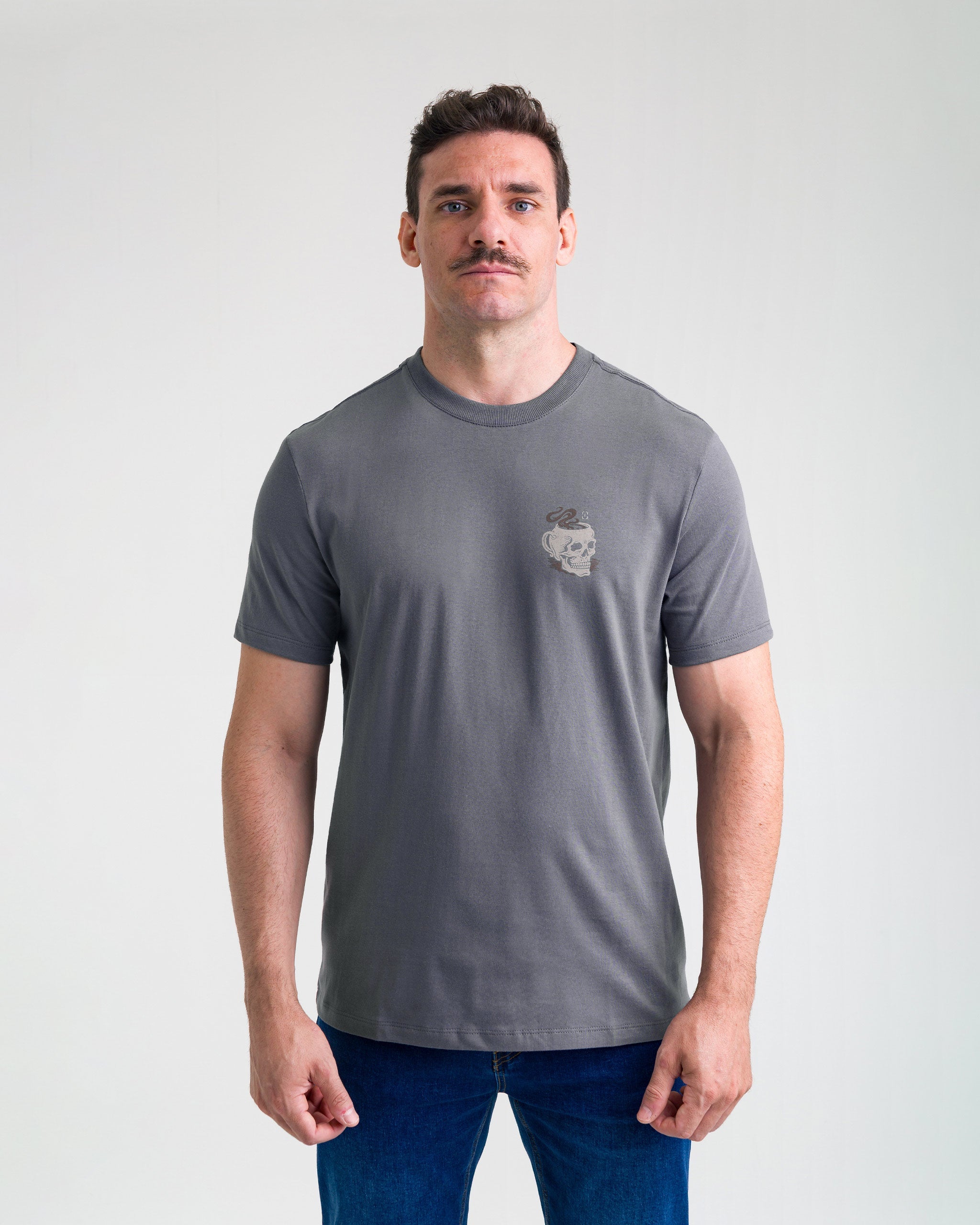 Camiseta Concept Give Me Coffee Masculina - Chumbo
