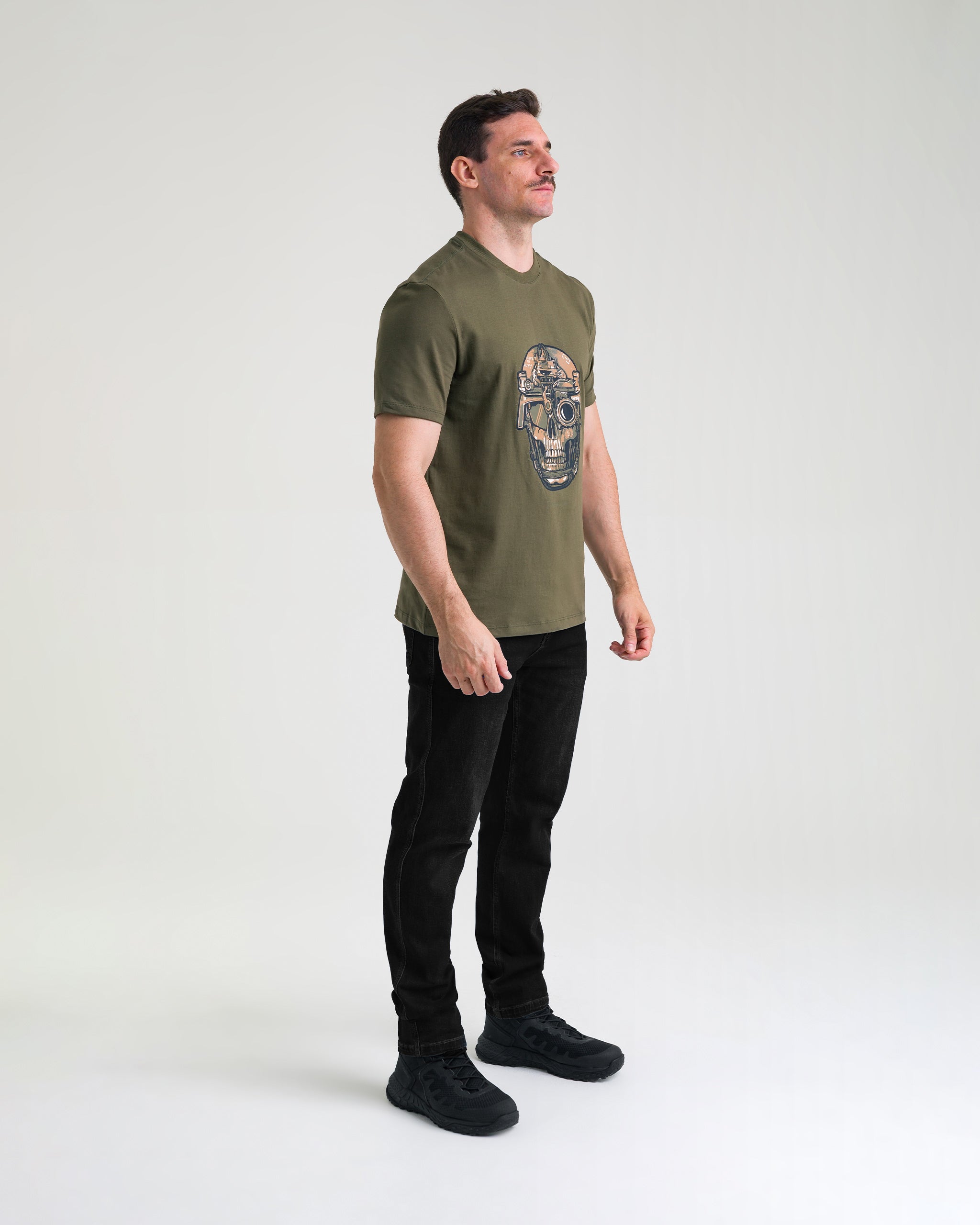 Camiseta Concept Old Skull 10 anos - Verde