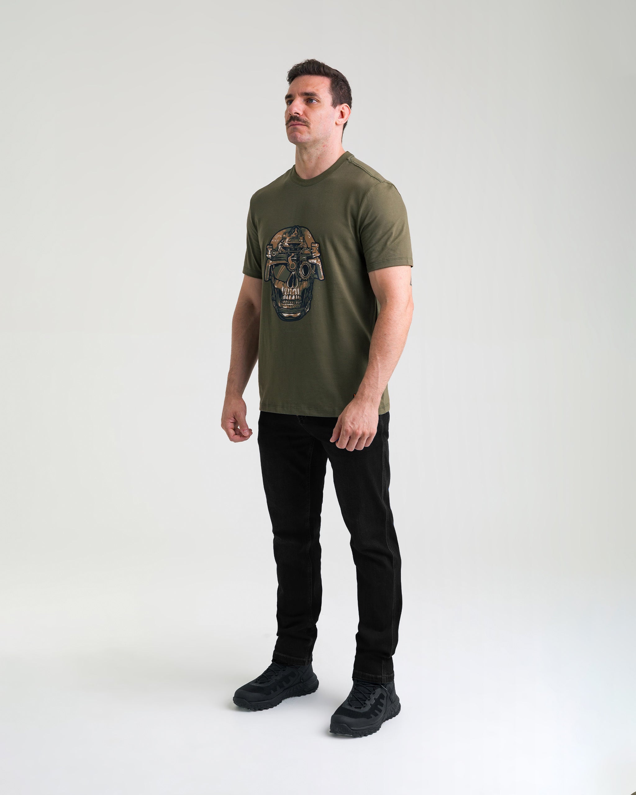 Camiseta Concept Old Skull 10 anos - Verde