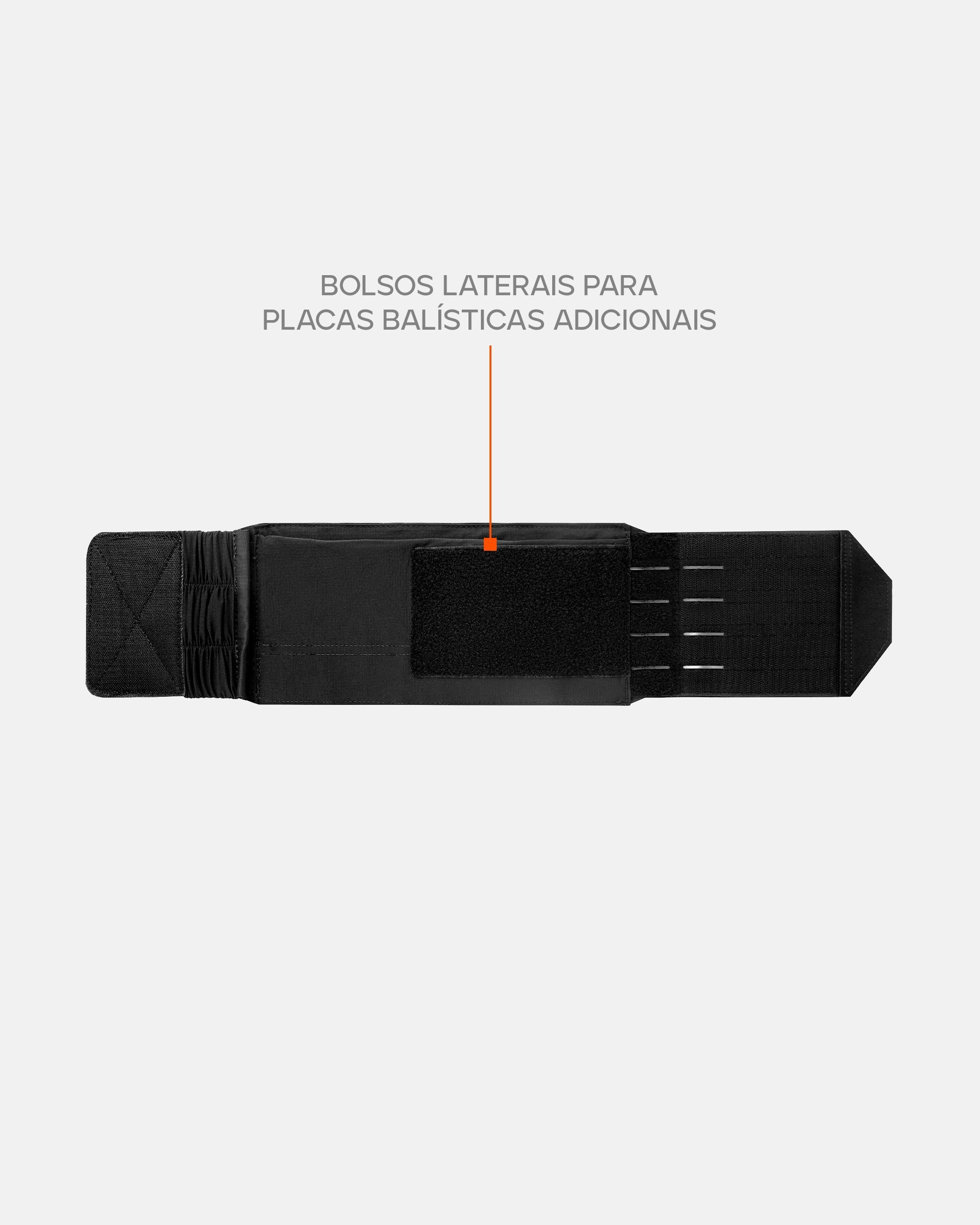 Cinta Modular com Bolso para Plate Carrier Ares - Preta
