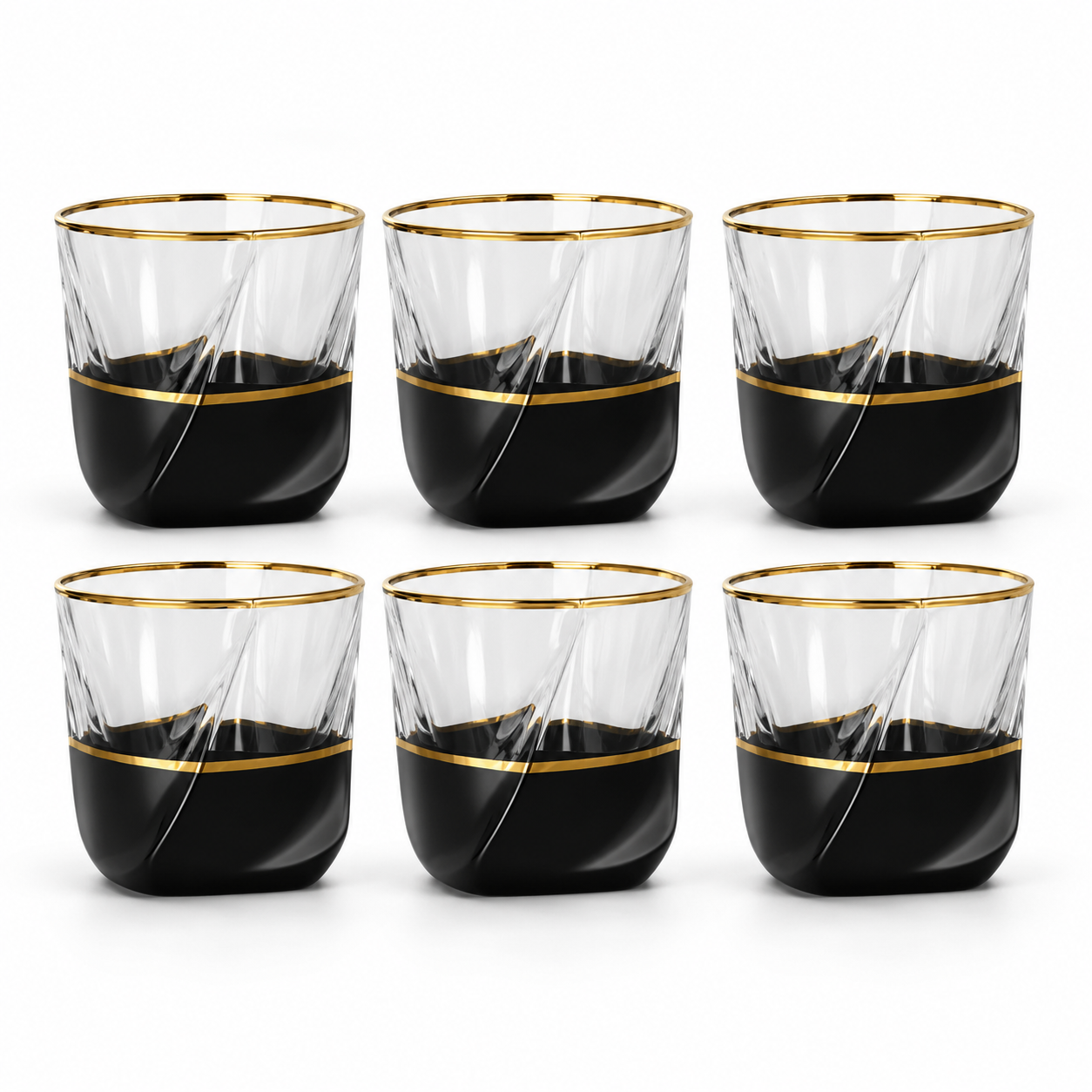 Kit de Copos Ônix Dourado 300ml