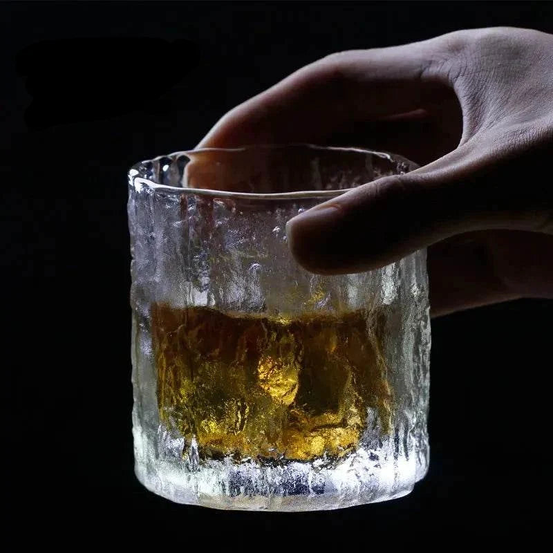 Copos Rocha de Gelo para Whisky com Porta-Copos de Madeira - Haustter
