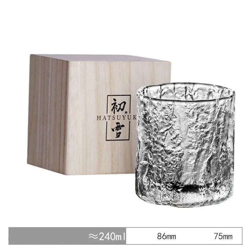 Copos Rocha de Gelo para Whisky com Porta-Copos de Madeira - Haustter