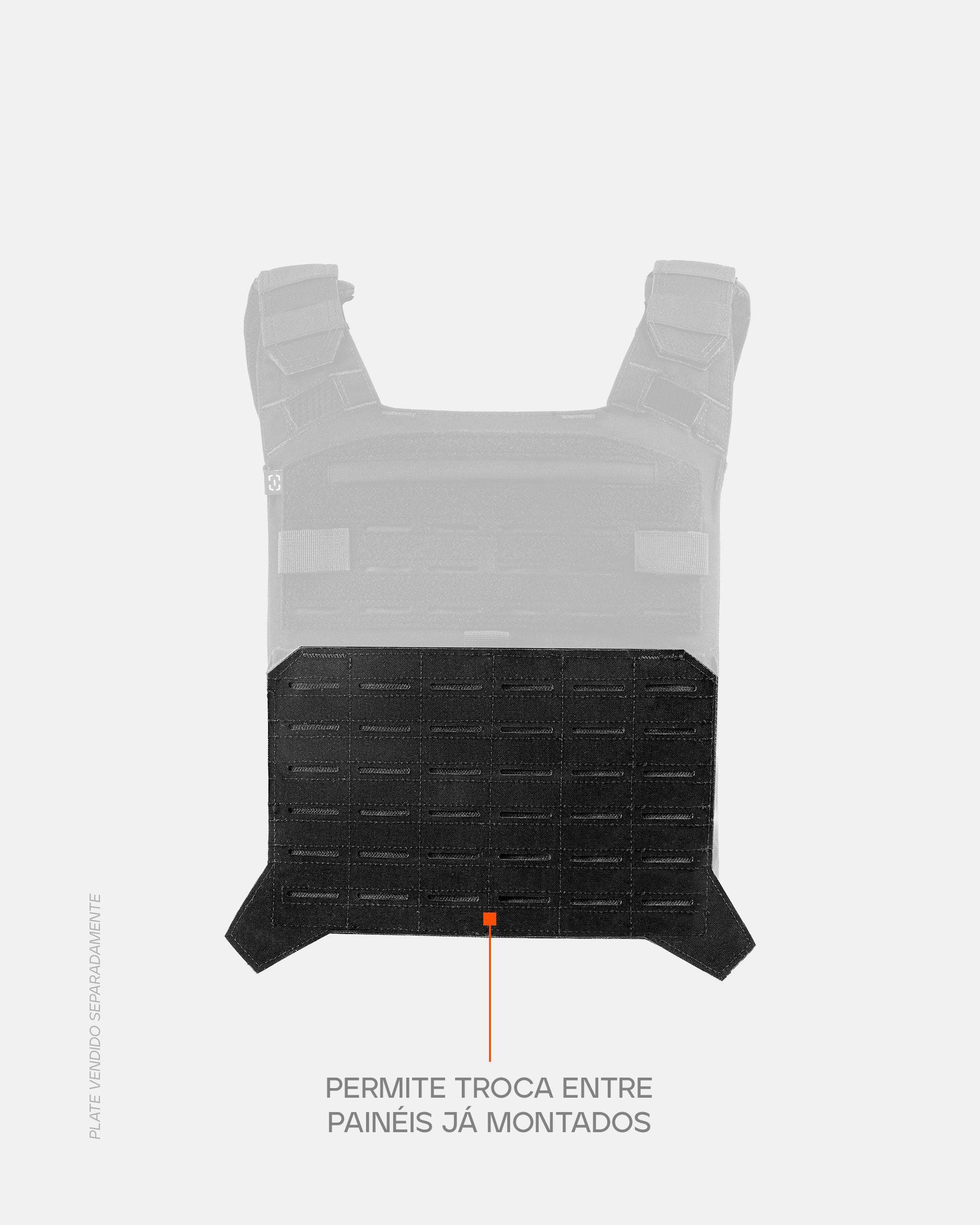 Painel Frontal para Plate Carrier Ares - Preto