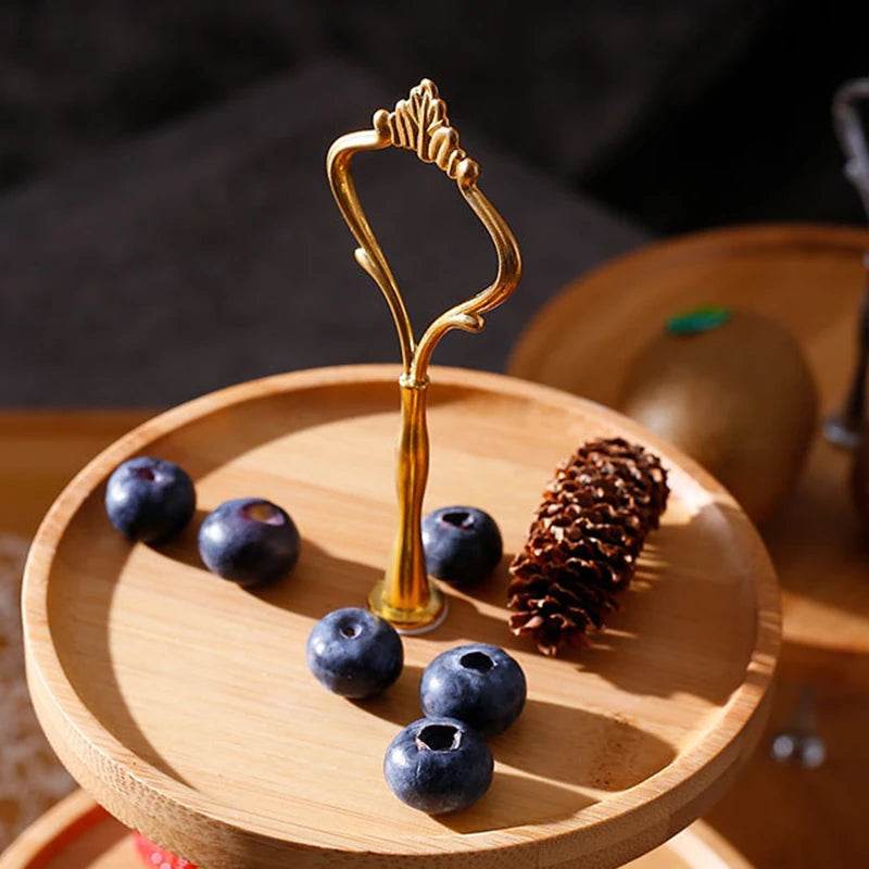 Prato de Frutas de Bambu com Suporte - Haustter