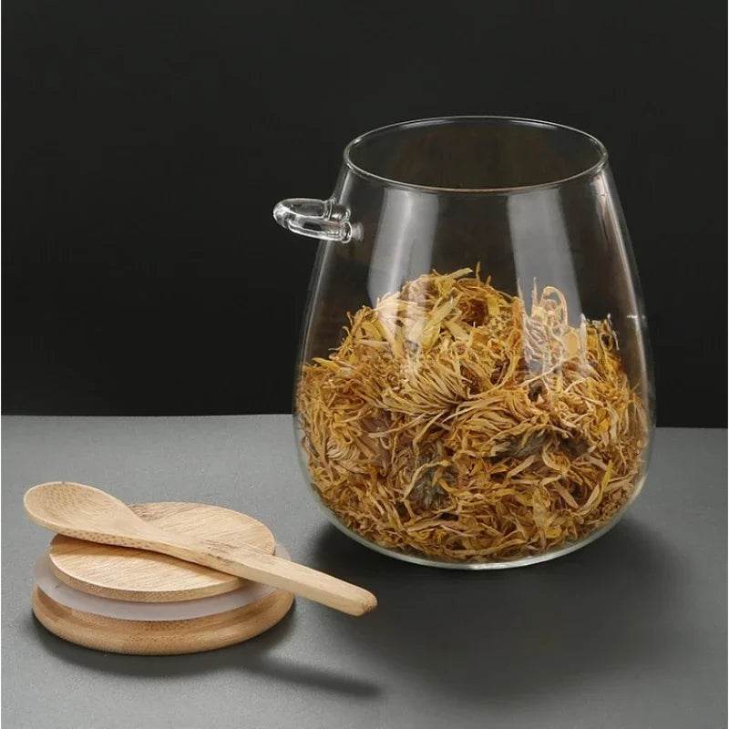Potes de Vidro Selados + Colher de Bambu para Alimentos Nobres | Haustter