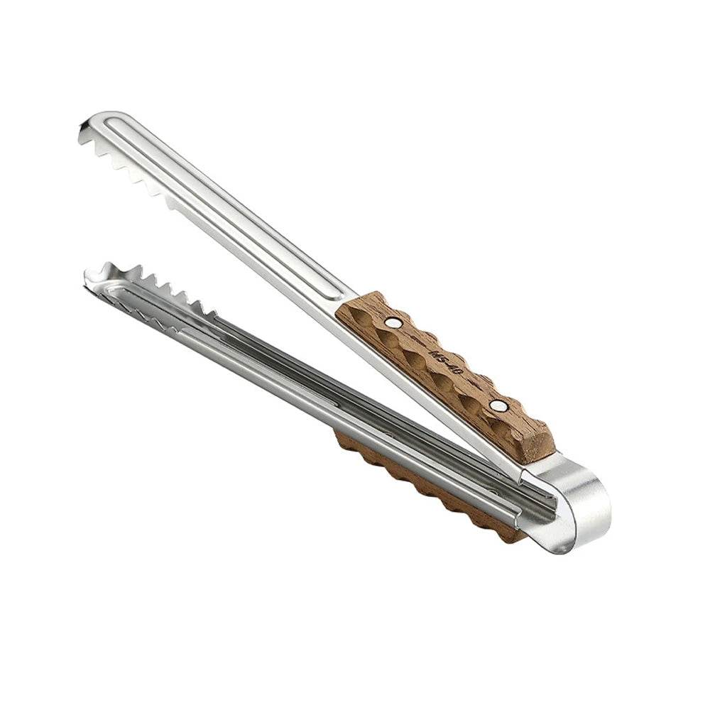 Pinça de Aço Inox com Cabo de Madeira para Churrasco - Haustter