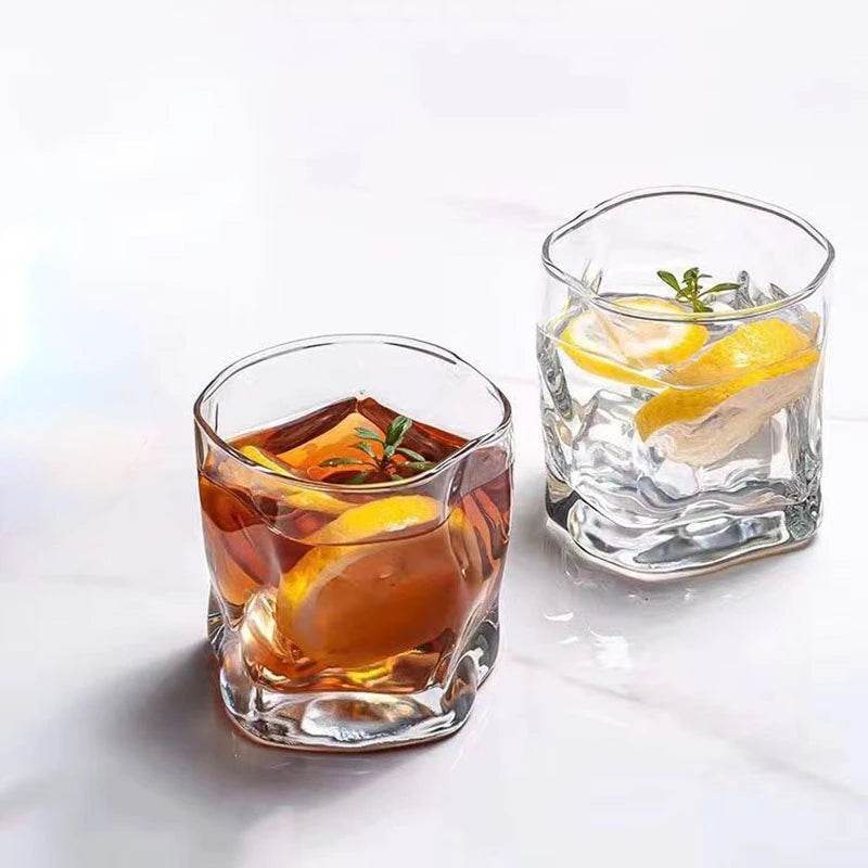 2 Copos Twist de Vidro Irregular 280ml - Haustter