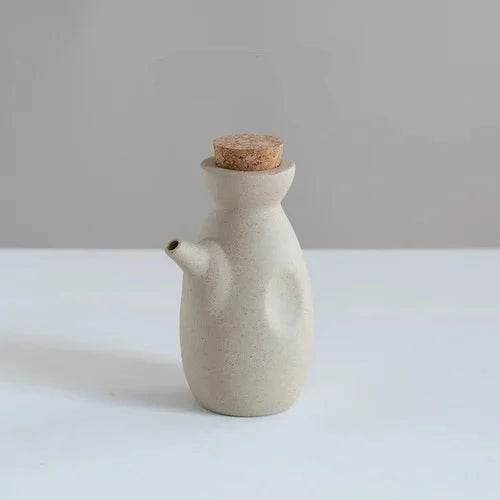 Conjunto de Potes para Temperos em Cerâmica para Cozinha Japonesa - Sal, Pimenta e Óleo