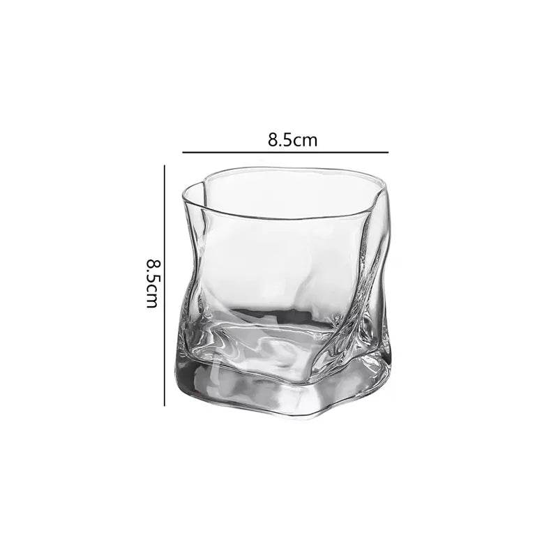 2 Copos Twist de Vidro Irregular 280ml - Haustter