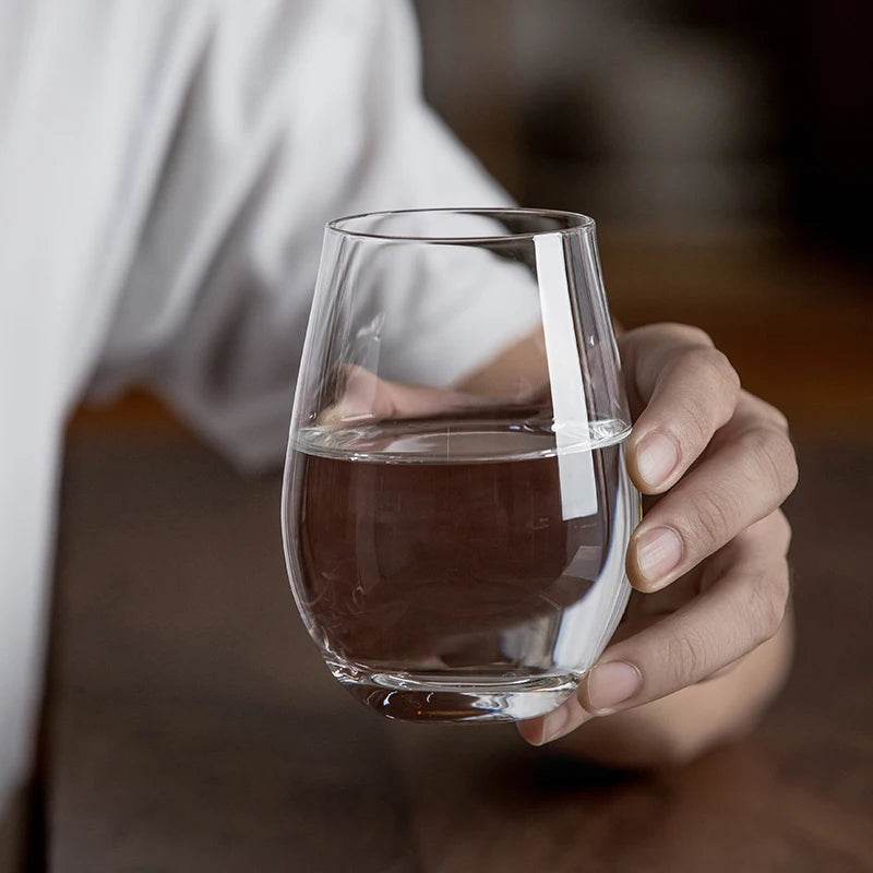 Conjunto de 2 Copos Transparentes 375ml com Formato Oval - Haustter
