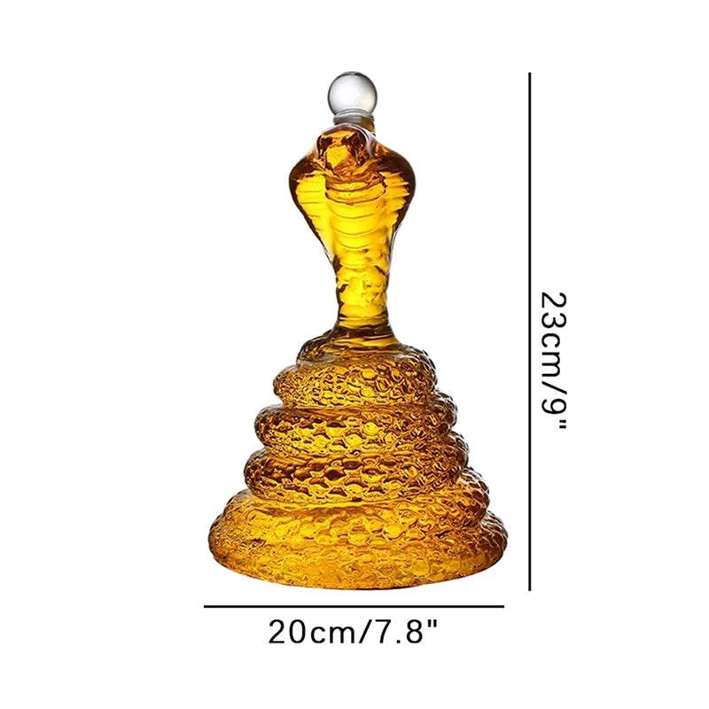 Decantador de Vidro em Formato de Cobra Naja 500ml - Haustter